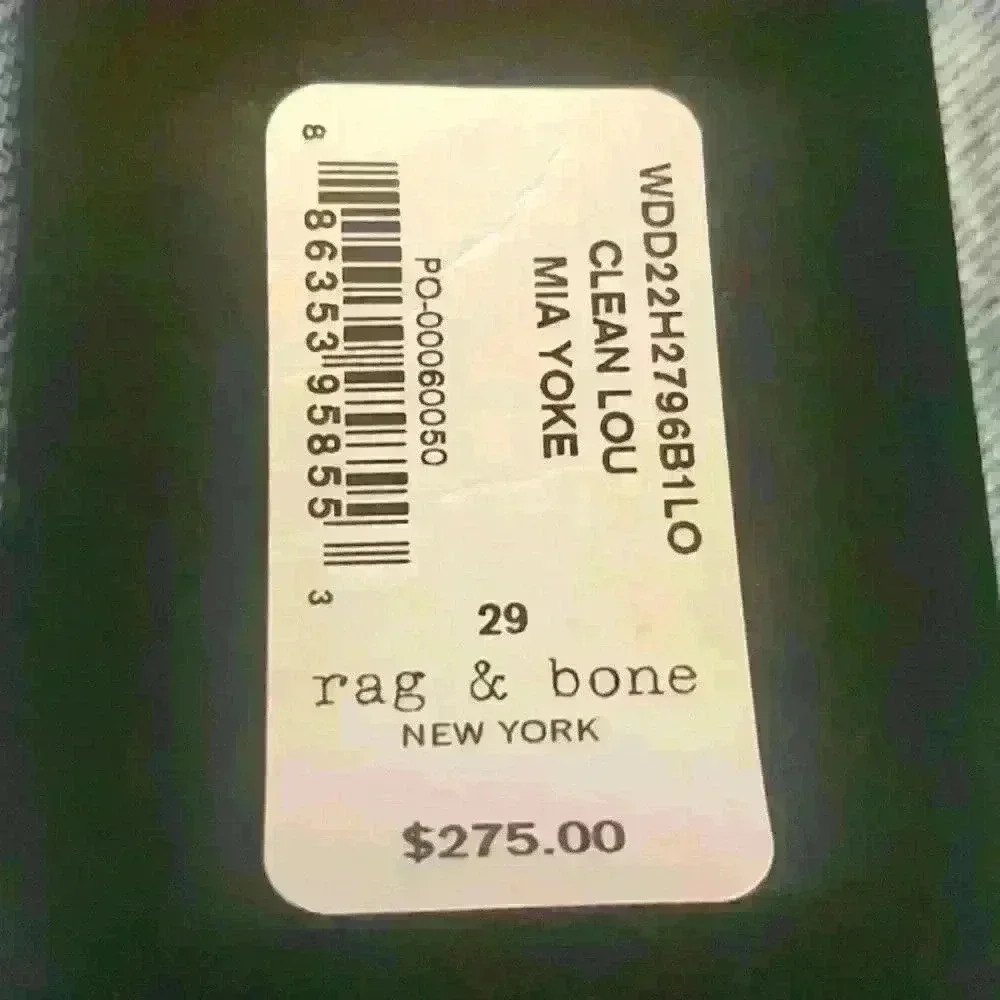 Rag & Bone Mia Yoke In Clean Lou Jeans size 29 NWOT - Picture 5 of 6